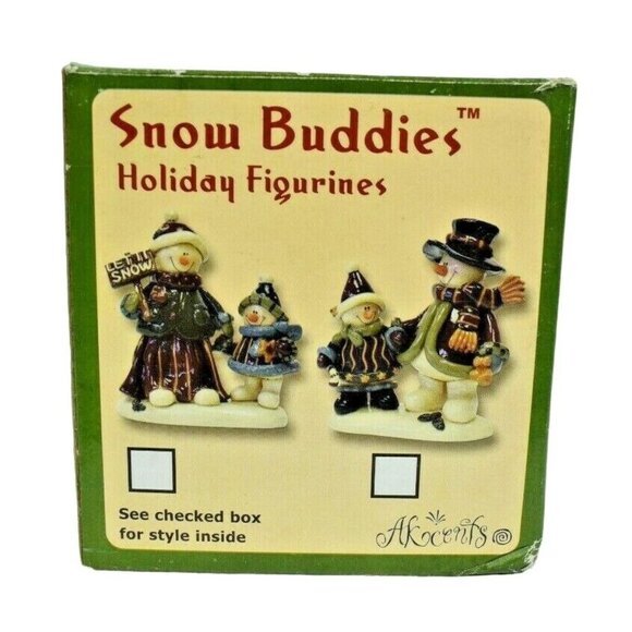Akcents Snow Buddies Moose 5in Tall Holiday Figurines with Box - Picture 8 of 11